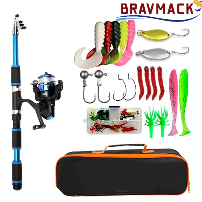 Fishing Equipment Online - BRAVMACK Seyahat Teleskopik Olta Tam Seti