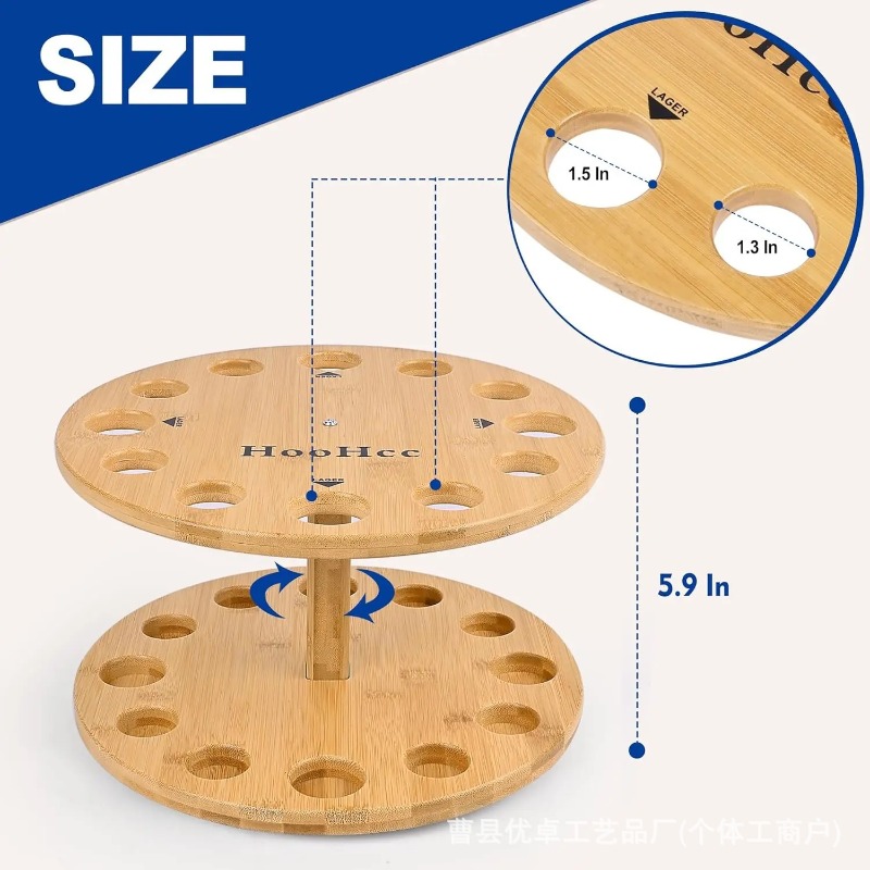 Yuvarlak Masif Ahşap Olta Depo - Fishing Equipment Holder incelemesi ve fiyatı