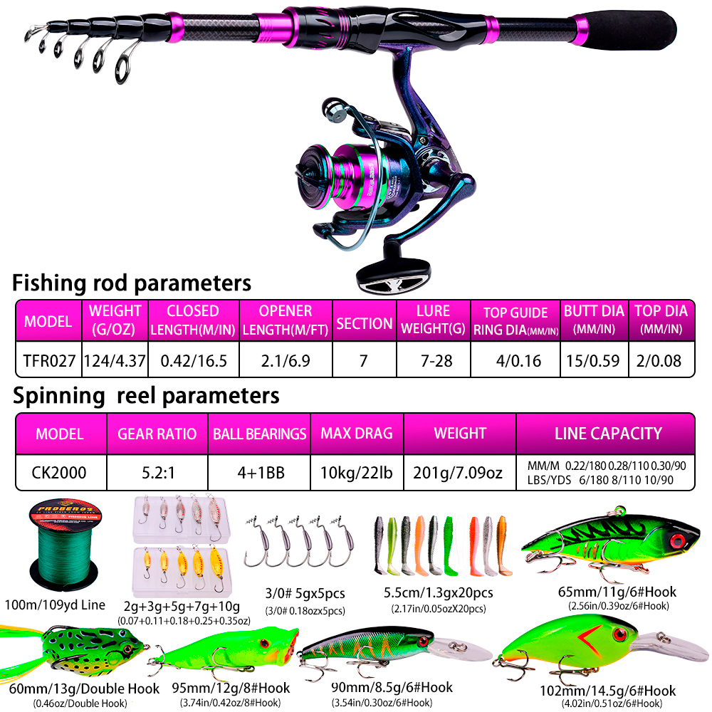 PROBEROS 2.1 m Baitcasting/İpl - Fishing Equipment Online incelemesi ve fiyatı