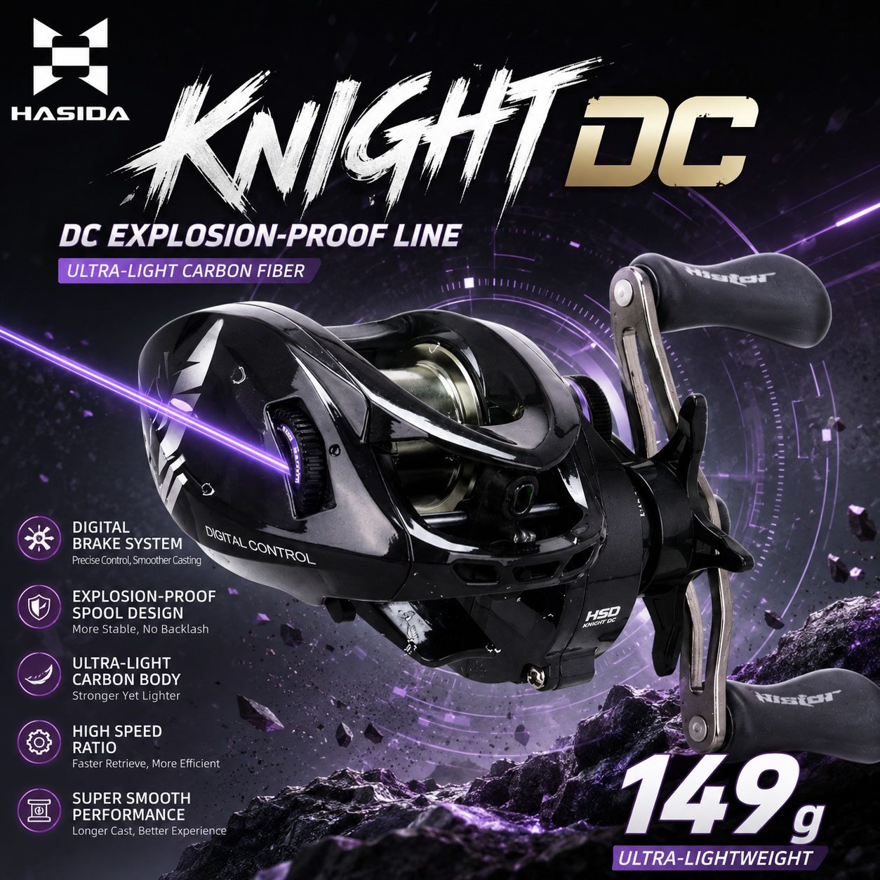 HASIDA Knight DC Baitcasting M - Electric Fishing Reel incelemesi ve fiyatı